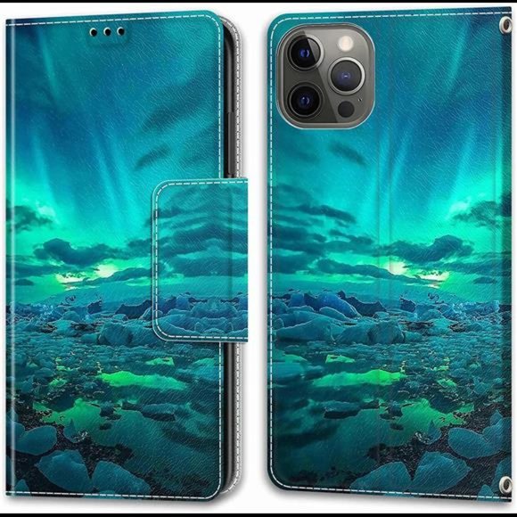 Blue Ocean Compatible with iPhone 12 Pro Max Wallet Case with Card Holders Kicks - Picture 5 of 7